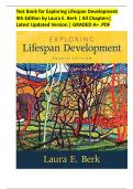 Test Bank for Exploring Lifespan Development 4th Edition by Laura E&period; Berk &vert;&vert; ISBN 9780205718726&vert;&vert; All Chapters&vert; Latest Updated Version &vert; GRADED A&plus; &period;PDF 