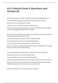 CLC Practice Exam 9 Questions and Answers