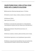 GALEN PHARM EXAM 3 2026 ACTUAL EXAM PAPER WITH COMPLETE SOLUTIONS