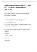 GALEN PHARM EXAMINATION TEST 3 2026 FULL QUESTIONS WITH COMPLETE SOLUTIONS