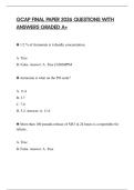 GCAP FINAL PAPER 2026 QUESTIONS WITH ANSWERS GRADED A&plus;