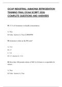 GCAP INDUSTRIAL AMMONIA REFRIGERATION TRAINING FINAL EXAM SCRIPT 2026 COMPLETE QUESTIONS AND ANSWERS