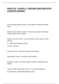 NURS 2725 - CLINICAL 2 - MIDTERM QUESTIONS WITH COMPLETE ANSWERS&period;