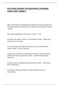 N125 FINAL REVIEW 134 QUESTIONS & ANSWERS RATED 100&percnt; CORRECT&period;