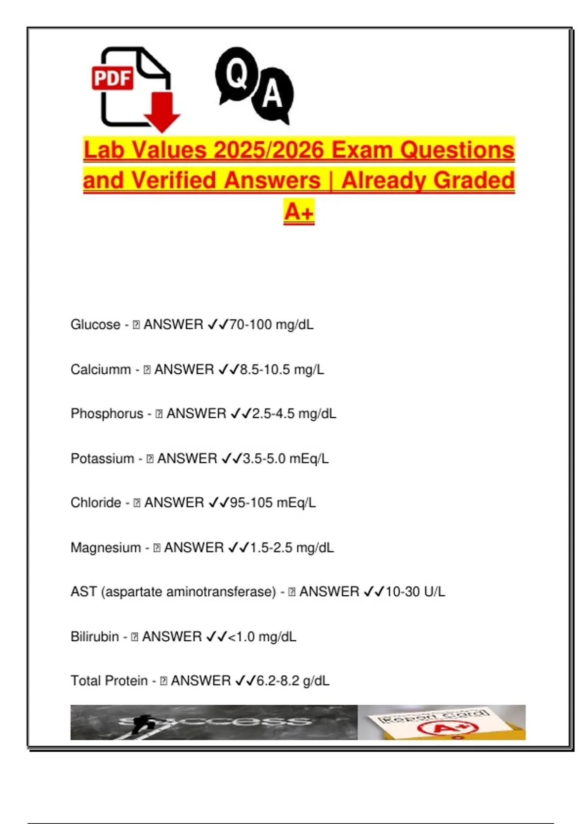 Lab Values & Ranges | 2025/2026 NCLEX Essentials | Clinical Reference ...