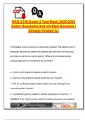 NSG 3130 Nursing Care &vert; Exam 3 Test Bank &lpar;130 Questions&rpar; &vert; Anxiety&comma; Pain&comma; End-of-Life&comma; Therapies &vert; 2025&sol;2026