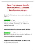 Cigna Products and Benefits Overview Actual Exam 2025&ndash;2026 Actual Exam Q&A &ndash; Guaranteed Pass 