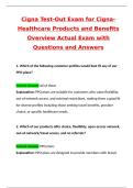 Cigna Test-Out Exam for Cigna-Healthcare Products and Benefits Overview Actual Exam 2025&ndash;2026 Actual Exam Q&A &ndash; Guaranteed Pass
