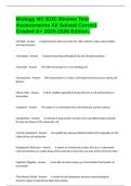 Biology NC EOC Review Test Assessments All Solved Correct Graded A&plus; 2025-2026 Edition&period; 