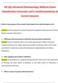 NR 565 Advanced Pharmacology Midterm Exam 2025 Chamberlain Actual Questions with 100&percnt; Correct Answers &vert; Updated 2025 &sol; 2026 & Verified Completely 