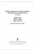 Solution Manual for Analysis&comma; Synthesis&comma; and Design of Chemical Processes 5th Edition All Chapters Full Complete