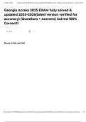 Georgia Access 2025 EXAM fully solved & updated 2025-2026&lpar;latest version verified for accuracy&rpar; &lpar;Questions &plus; Answers&rpar; Solved 100&percnt; Correct&excl;&excl;