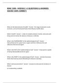 BSNC 1000 - MODULE 1-3 QUESTIONS & ANSWERS SOLVED 100&percnt; CORRECT&period;