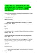 LUO COUC 502 Human Growth and Development Quiz&colon; Middle Childhood Test Questions and Answers 2025-2026 Update&period;