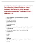 North Carolina Highway Contractor Exam  Questions And Correct Answers &lpar;Verified  Answers&rpar; Plus Rationales 2026 Q&A &vert; Instant  Download Pdf 