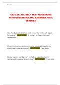 4A0 CDC ALL SELF TEST QUESTIONS  WITH QUESTIONS AND ANSWERS 100&percnt;  VERIFIED