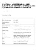 NNAAP EXAM LATEST REAL EXAM 2025 &vert; QUESTIONS AND CORRECT ANSWERS &lpar;GRADED A&plus;&rpar; &vert; VERIFIED ANSWERS &vert; LATEST EDITION