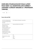 NURS 8024 PHARMACOLOGY EXAM LATEST EXAM 2025 &vert; ALL QUESTIONS AND CORRECT ANSWERS &vert; ALREADY GRADED A&plus; &vert; PROFESSOR VERIFIED
