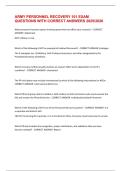 ARMY PERSONNEL RECOVERY 101 EXAM  QUESTIONS WITH CORRECT ANSWERS 2025&sol;2026