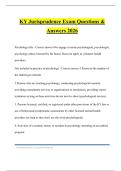 KY Jurisprudence Exam Questions & Answers 2026