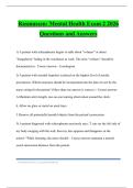 Rasmussen&colon; Mental Health Exam 2 2026 Questions and Answers