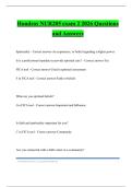 Hondros NUR205 exam 2 2026 Questions and Answers