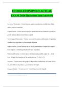 ECO10A ECONOMICS ACTUAL EXAM 2026 Questions and Answers