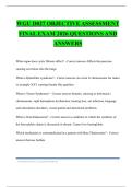 WGU D027 OBJECTIVE ASSESSMENT FINAL EXAM 2026 QUESTIONS AND ANSWERS
