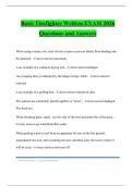 Basic Firefighter Written EXAM 2026 Questions and Answers