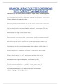 BRANCH 2 PRACTICE TEST QUESTIONS  WITH CORRECT ANSWERS 2025