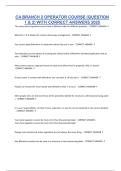 CA BRANCH 2 OPERATOR COURSE &lpar;QUESTION  1 & 2&rpar; WITH CORRECT ANSWERS 2025