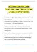 Pivot Point Exam Prep EXAM COMPLETE EXAM QUESTIONS AND ACCURATE ANSWERS 2026