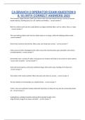 CA BRANCH 2 OPERATOR EXAM &lpar;QUESTION 9  & 10&rpar; WITH CORRECT ANSWERS 2025 