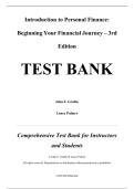 Test Bank &mdash; Introduction to Personal Finance&colon; Beginning Your Financial Journey&comma; 3rd Edition &mdash; John E&period; Grable & Lance Palmer &mdash; ISBN 978‑ 