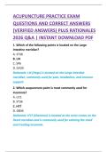 ACUPUNCTURE PRACTICE EXAM  QUESTIONS AND CORRECT ANSWERS  &lpar;VERIFIED ANSWERS&rpar; PLUS RATIONALES  2026 Q&A &vert; INSTANT DOWNLOAD PDF 
