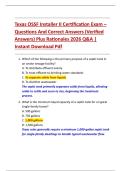 Texas OSSF Installer II Certification Exam  Questions And Correct Answers &lpar;Verified  Answers&rpar; Plus Rationales 2026 Q&A &vert;  Instant Download Pdf