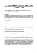 CETP Exam Prep Questions with Correct  Answers 2025