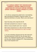 ALS CARDIAC ARREST TEST 2025&sol;2026 BANK  CURRENTLY TESTING COMPLETE ACTUAL  QUESTIONS WITH DETAILED VERIFIED ANSWERS  EXPERT VERIFIED &sol;ALREADY GRADED A&plus;&vert;&vert; LATEST  EXAM&excl;&excl;&excl; 