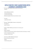 EPIC POETRY TEST QUESTIONS WITH  CORRECT ANSWERS 2025
