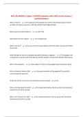 AMT 102 MODULE 5 Exam &vert; UPDATED Questions with 100&percnt; Correct Answers &vert; Verified Solutions