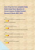 Scuba Diving Final Exam &vert;complete Study Guide Actual Exam Questions & Correct Answers &lpar;Verified Detailed Answers&rpar; A Grade 2026 &vert; 2027&period;       