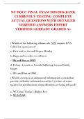 NC DOCC FINAL EXAM 2025&sol;2026 BANK  CURRENTLY TESTING COMPLETE  ACTUAL QUESTIONS WITH DETAILED  VERIFIED ANSWERS EXPERT  VERIFIED &sol;ALREADY GRADED A&plus; 