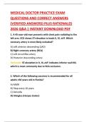 MEDICAL DOCTOR PRACTICE EXAM  QUESTIONS AND CORRECT ANSWERS  &lpar;VERIFIED ANSWERS&rpar; PLUS RATIONALES  2026 Q&A &vert; INSTANT DOWNLOAD PDF 