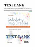 Test Bank for Calculating Drug Dosages: A Patient-Safe Approach To Nursing And Math 2nd Edition By Sandra Luz Martinez De Castillo And Maryanne Werner-Mccullough ISBN 9780803624962 Chapter 1-22 | Complete Guide A+
