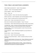 PGDL PUBLIC LAW QUESTIONS & ANSWERS