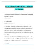 HESI Med Surg EXAM 2026 Questions and Answers