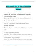 BSL Final Exam 2026 Questions and Answers