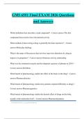 GMS 6551 Final EXAM 2026 Questions and Answers