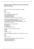 ELS MCQ TEST - ENGLISH LEGAL SYSTEMS AND METHODS EXAM