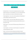 WGU D033 Actual exam 2026 Questions and Answers